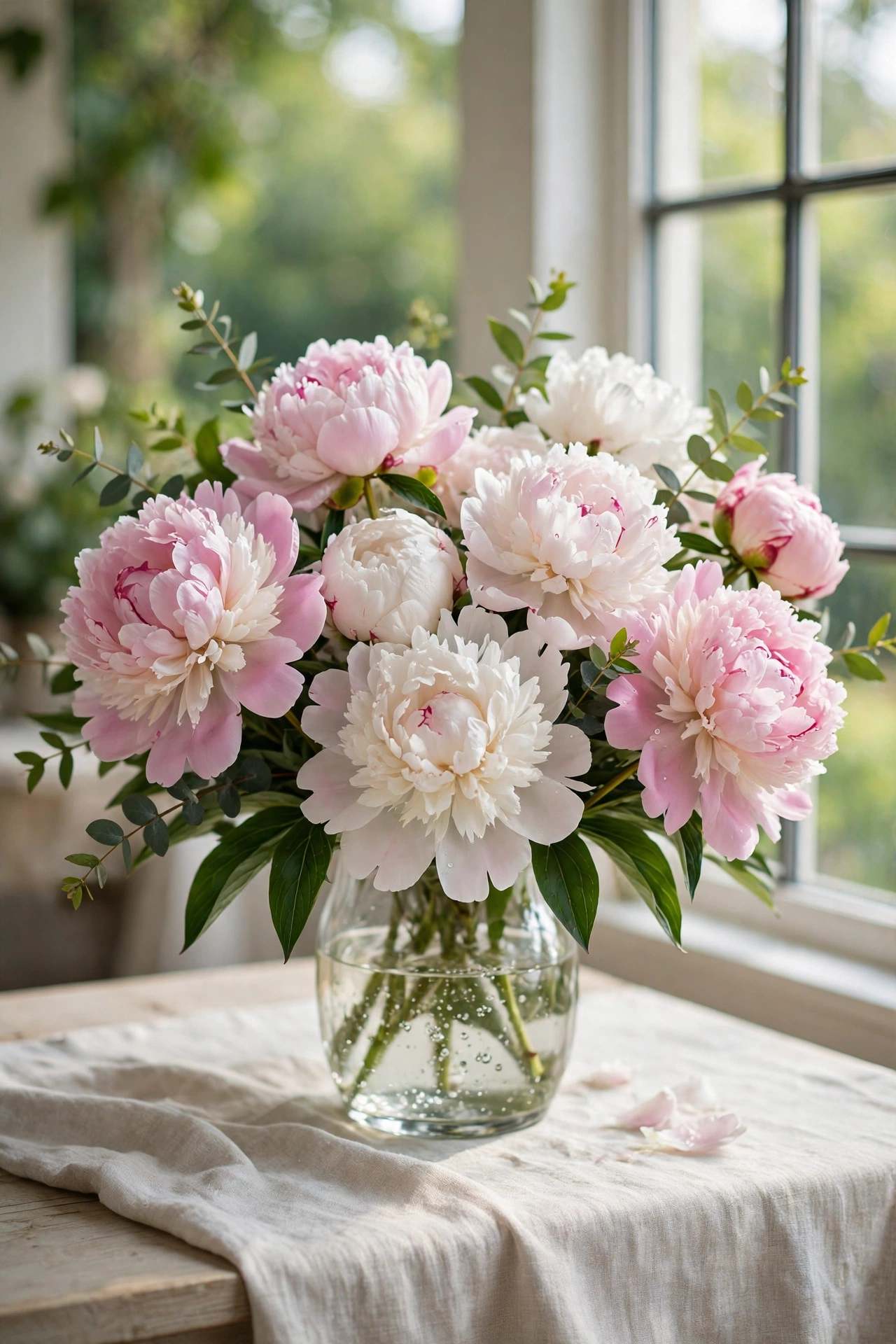 Peony Bouquet by the Window