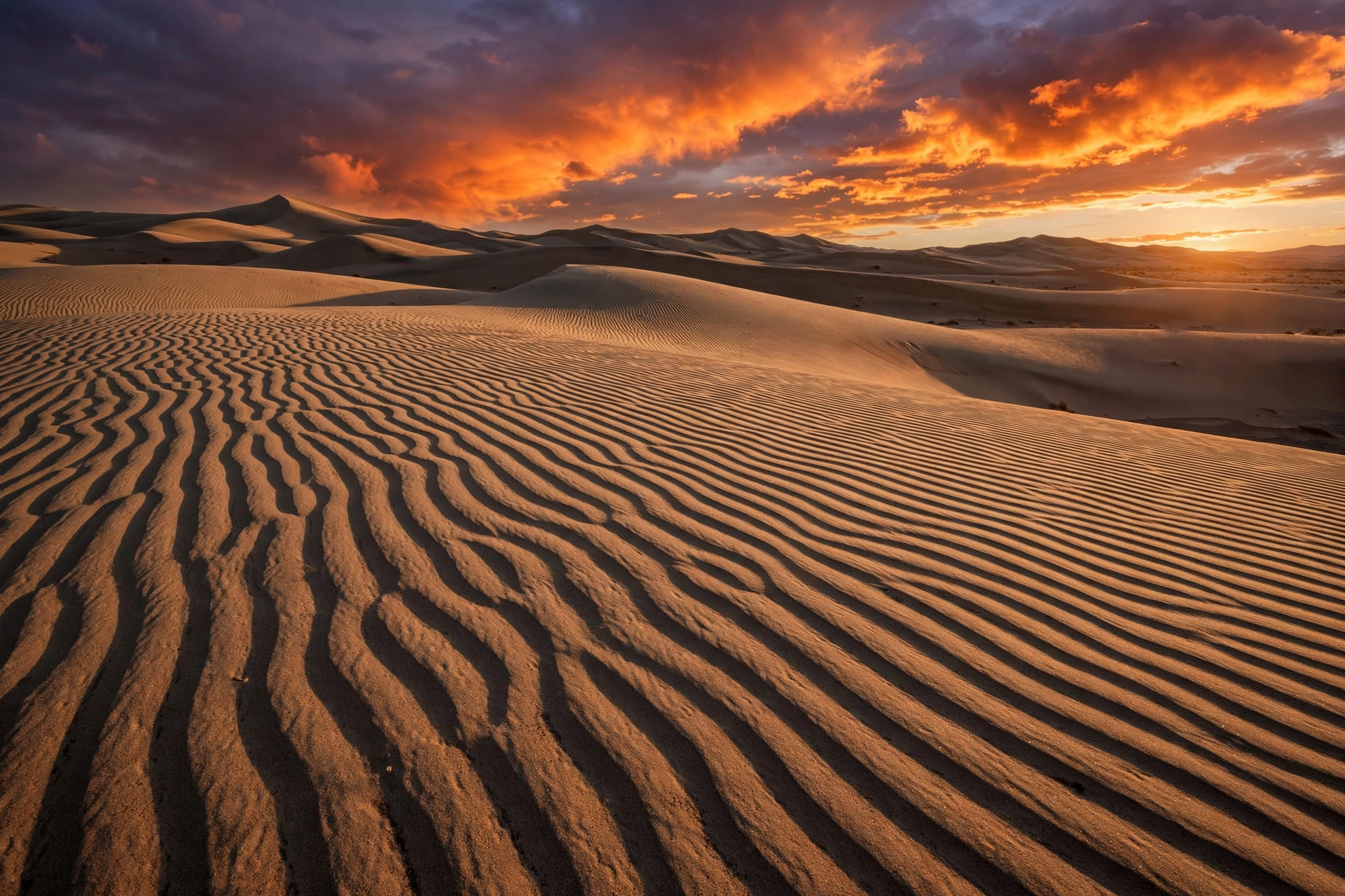 Desert Dunes at Sunset