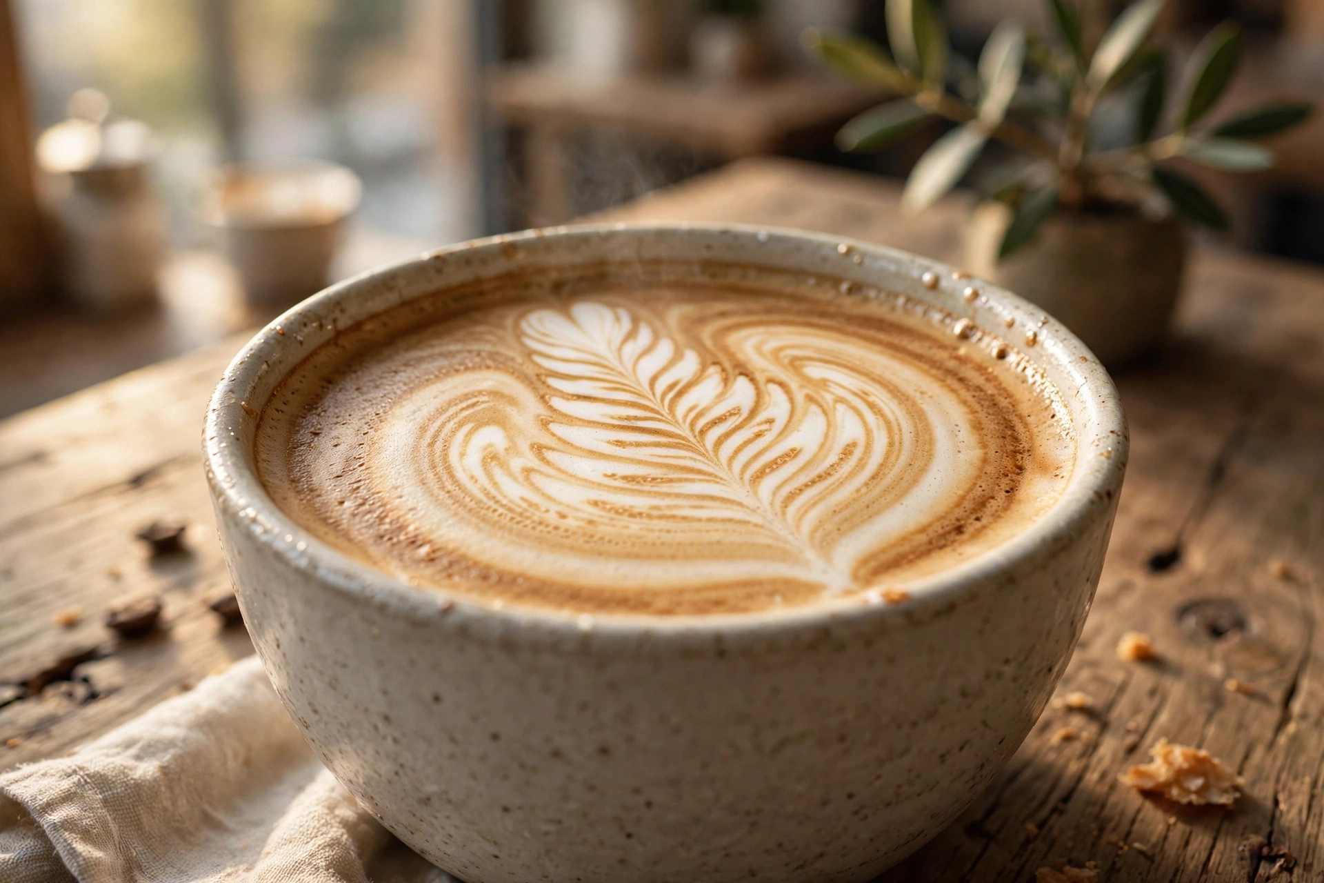 Latte Art Close-Up
