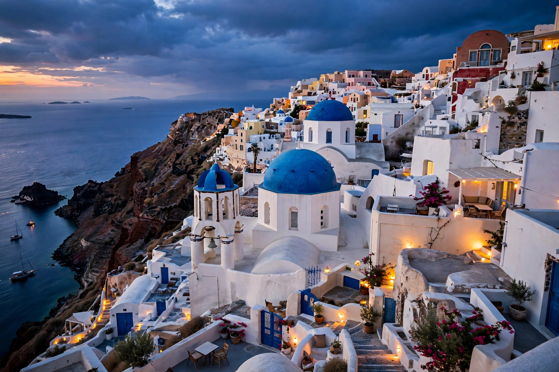 Santorini at Blue Hour