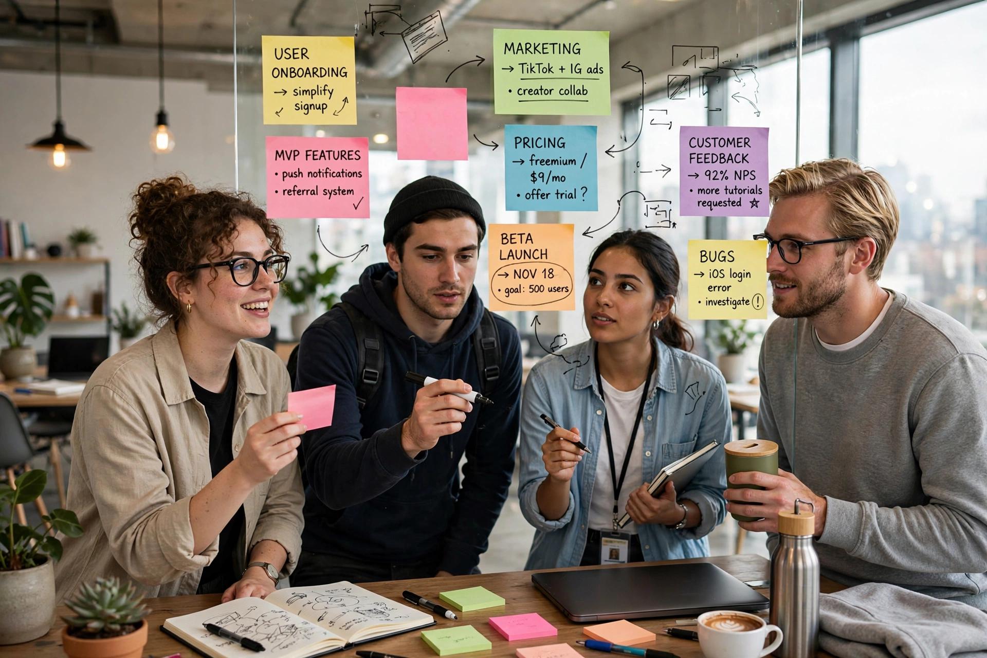 Startup Team Brainstorming