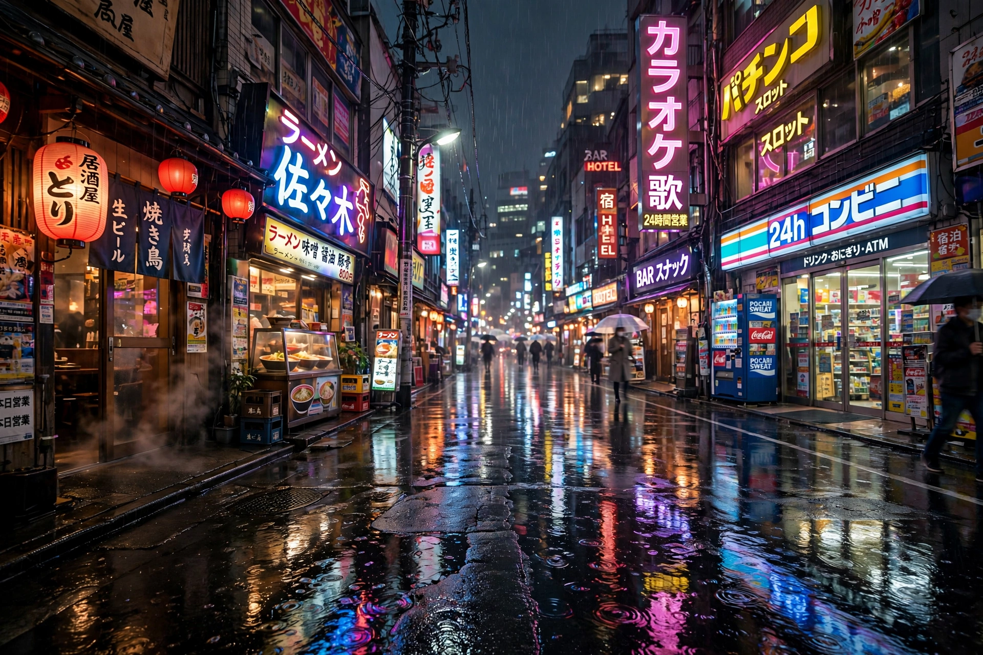 Tokyo Street in the Rain