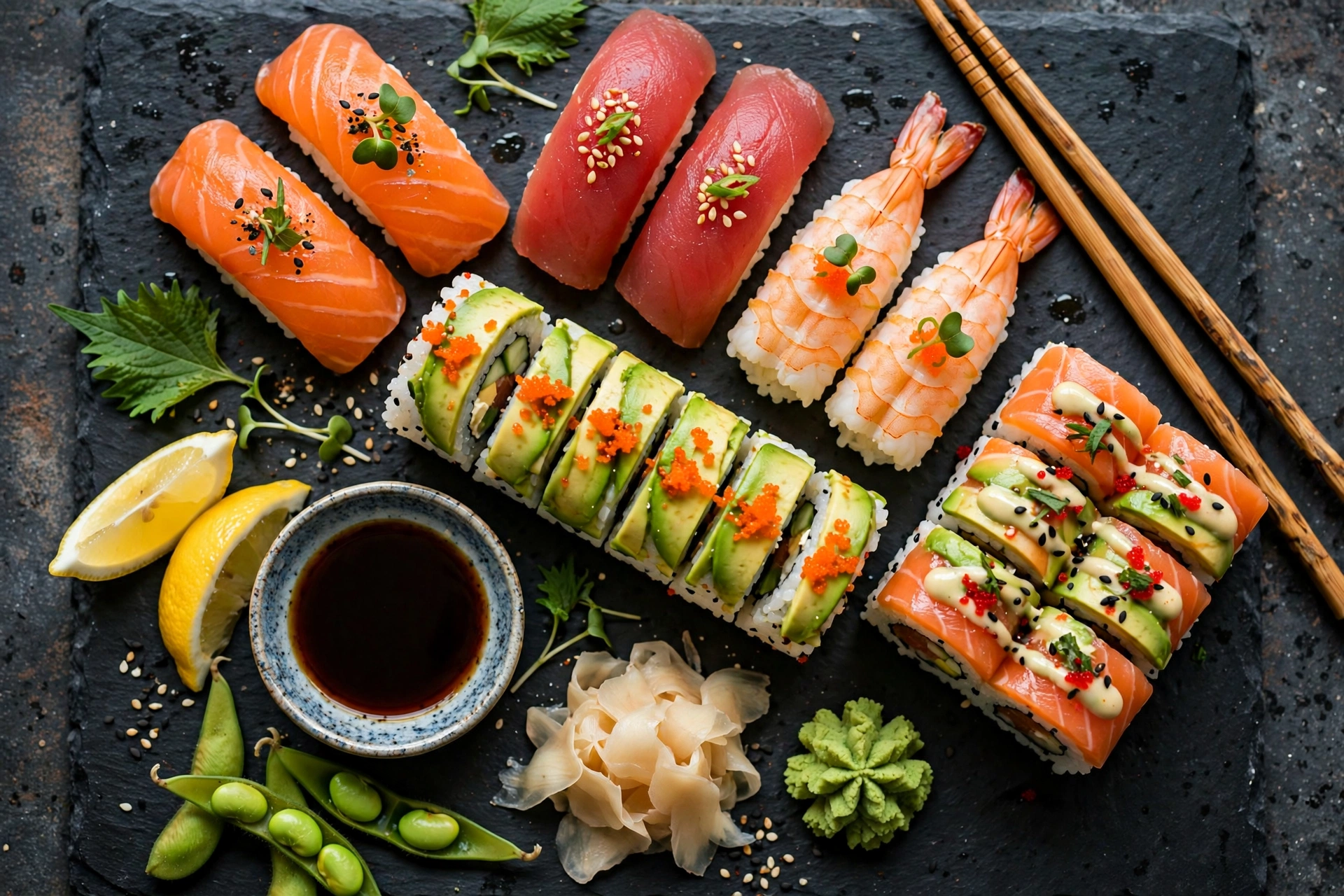 Colorful Sushi Platter