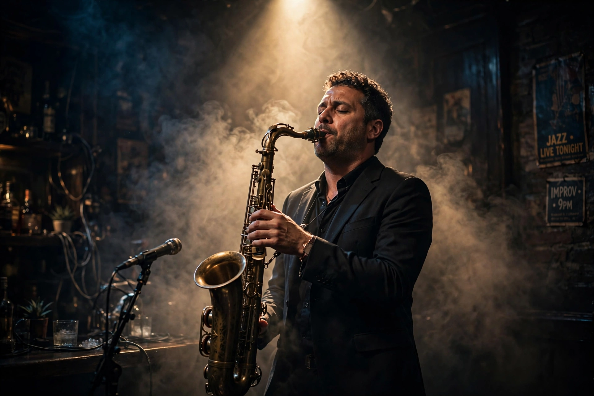 Jazz Saxophonist on Stage