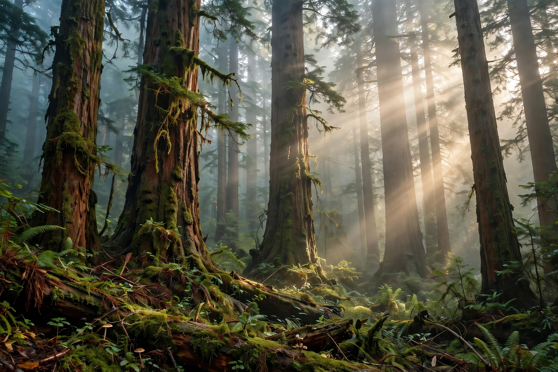 Misty Redwood Forest