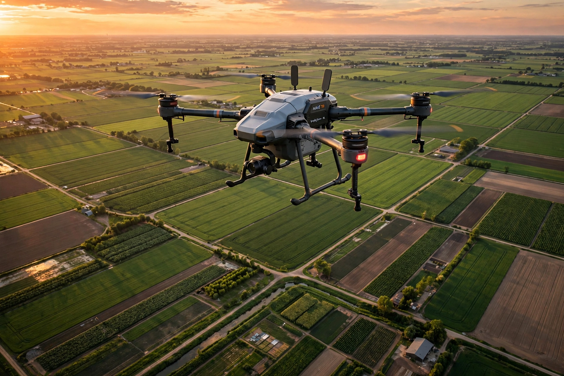 Drone over Farmland