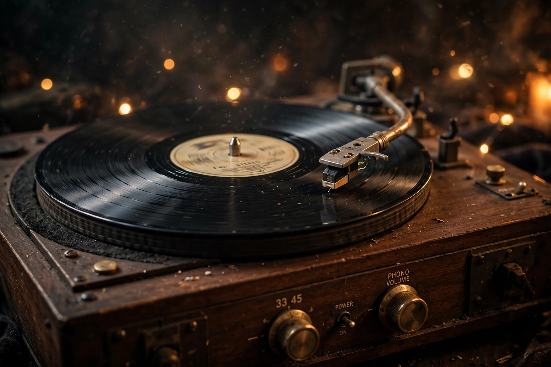 Vintage Vinyl Record Player
