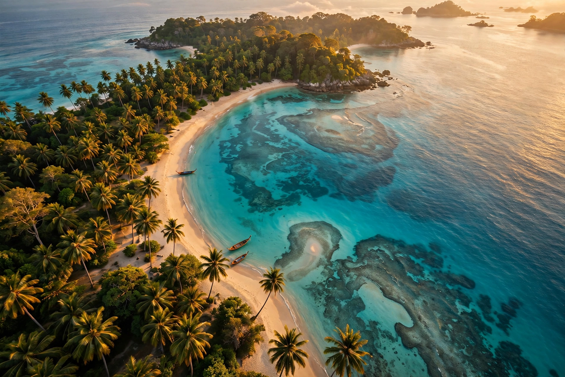 Tropical Beach at Golden Hour